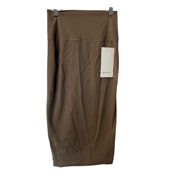 lululemon athletica Dresses & Skirts - Lululemon Women’s Nulu Slim-Fit HR Skirt in Taupe/Brown with back Slit Sz 6 NWT